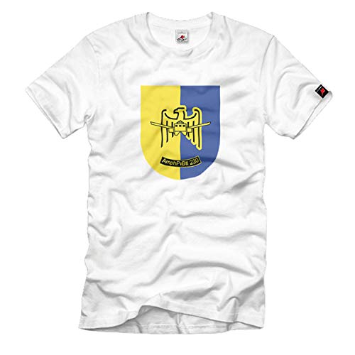 T-shirt pionnier Amphibisches Bataillon 230 blanc ample pour homme fort