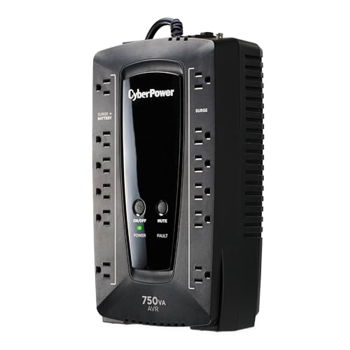 CyberPower AVRG750U AVR UPS System, 750VA/450W, 12 Outlets, Compact