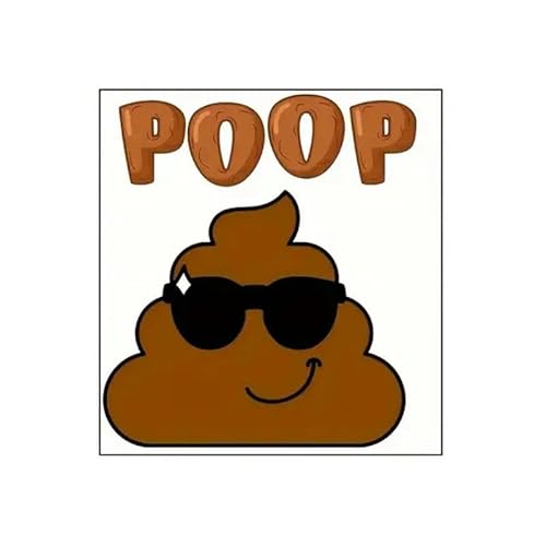 DOTUIARG Toilet Sticker with Glasses -Removable PVC Wall Decal, for Bathroom and Decoration,