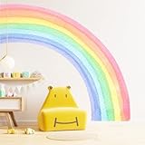 Dimensioni extra grandi: 64,03 x 56,06 pollici. A causa delle grandi dimensioni del design, abbiamo diviso gli adesivi da parete arcobaleno in 10 sezioni per facilitare l'applicazione.