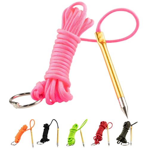 Fish Stringers – 10- & 20-Foot Lengths – 30+ Colors to Choose from! (Neon Pink 20 Feet)