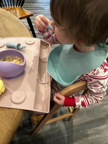 PandaEar 6 Stücke Kinderbesteck Esslernbesteck ab 1 jahr| Silikon Edelstahl Baby Besteckset Löffel Gabel mit Silikon Halten Anti-Choke Design, BPA Frei Lernbesteck