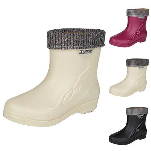 Bottes de pluie antidérapantes et imperméables pour femme