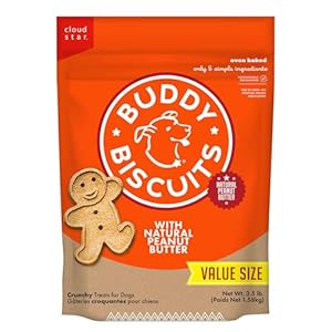 Buddy Biscuit 3.5 lbs. Bag of Crunchy Dog Treats Made with Natural Peanut Butter