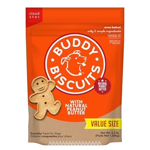 Buddy Biscuit 3.5 lbs. Bag of Crunchy Dog Treats Made with Natural Peanut Butter