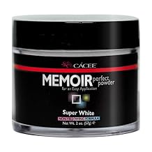 Super White Memoir Perfect Acrylic Nail Powder polvo acrlico Professional Beauty System, For All Kits 2 oz
