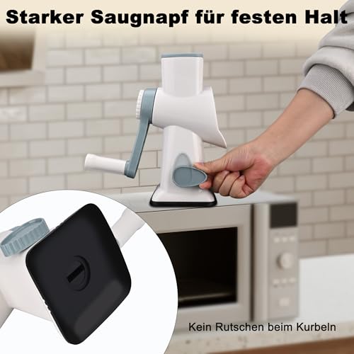 Manueller Eiscrusher & Slushy Maker,Tragbarer Crushed Ice Maker Mit Edelstahlklingen, Rutschfestem Saugfuß & Handkurbel – Einfach Zu Reinigen, Idealer Ice Crusher Für Sommergetränke Zuhause