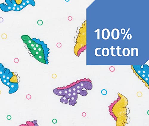 Medline Dinosaur Print Baby Blanket, Classic Design,100% Cotton, Soft, Cuddly, Swaddling, 30" X 40", 3 Count, Mdtpb3C40Dn0A #TOP4