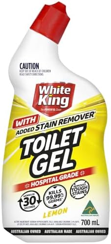 White King Lemon Toilet Cleaner Gel with Stain Remover 700 ml