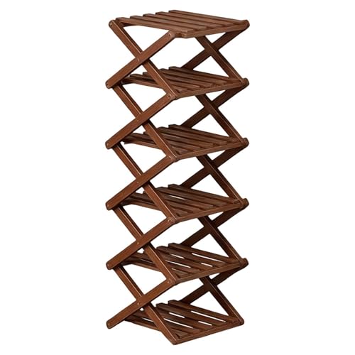Soporte para zapatos genérico | Estante plegable de 6 niveles sin montaje, organizador de zapatos plegable expositor | para entrada, pasillo, armario, salón, dormitorio, zapatillas sandalias