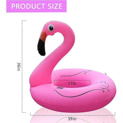 Inflatable Flamingo Pool Floats with Lights, Solar Powered Flamingo Swimming Pool Tubes - Image 5