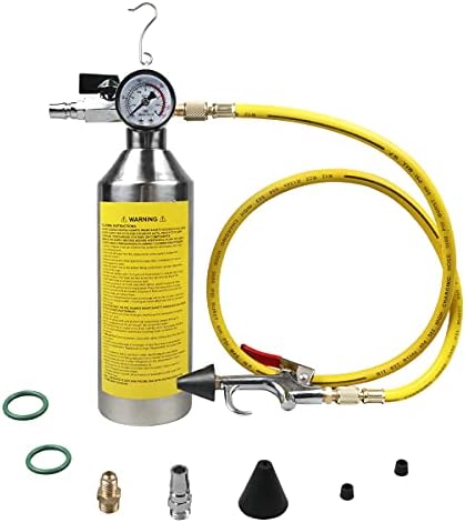 AC Flush Kit Pressure Regulating&Relief Valve AC Cleaner Real-time Monitoring Pressure Gauge AC Cleaning Kit with Spray Head & Hook & 3.5FT Hose&Fitting for Air Conditioner Pipe, Condenser, Evaporator