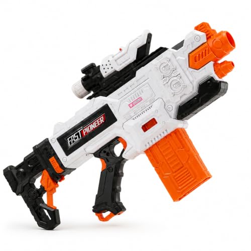 Image of Storio Rechargeable Alpha Striker Electric Motorized Toy Gun | Soft Dart Blaster with Type-C Charging | Rapid Fire Shooting Toy with 20 Foam Bullets | Gift Toy for Kids 8+, Teens & Adults