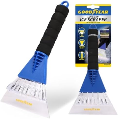 Goodyear ice scraper with extra wide blade