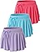 3 Pack Girls Flowy Shorts with Spandex Liner 2-in-1 Youth Butterfly Skirts for Fitness, Running, Sports (Set 4, X-Small)