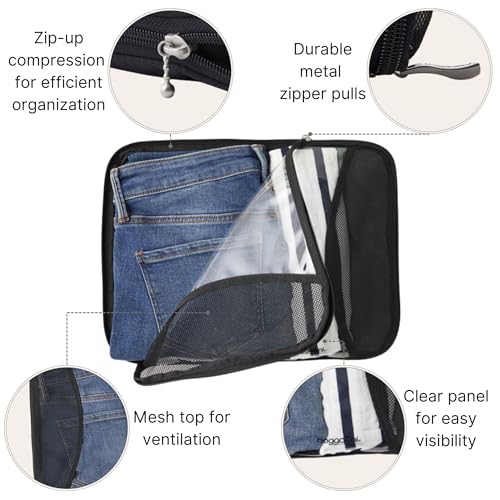 baggallini tribeca expandable laptop backpack  compression cube 3-piece set  mini pocket cosmetic