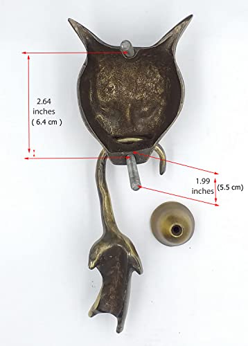 Anatolica Cat And Mouse Door Knocker,Solid Brass,8.3 Inches,Front Door Ornament,Antique Bronze #TOP2