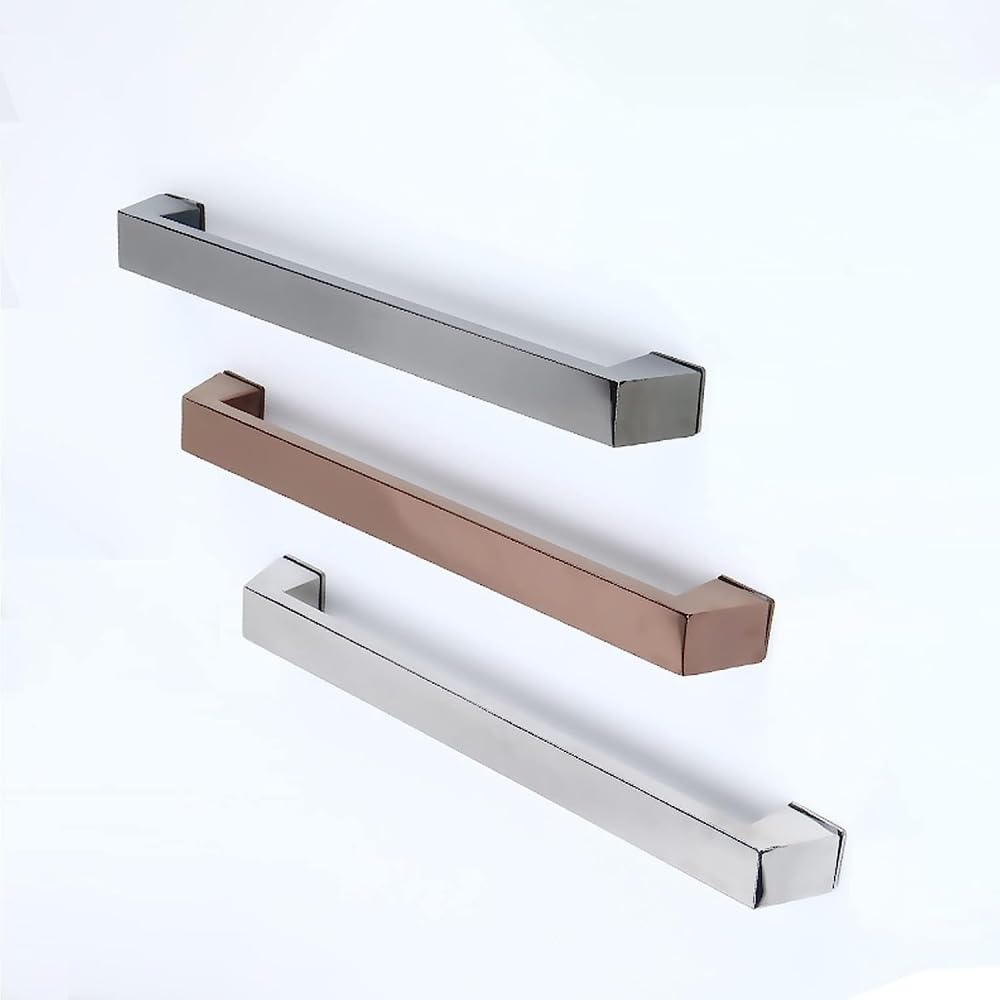 BAZAC Glass Handle Shower Door Knob?Heavy Duty Stainless Steel Bathroom Shower Pull Push Door Handles,Hole Center Spacing 440mm-C||440mm