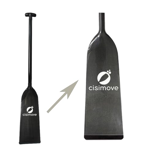 CISIMOVE IDBF Approved Upgrade Fiberglass Dragon Boat Paddle Carbon Fiber Blades with Tip Guard Protector (42 inch)