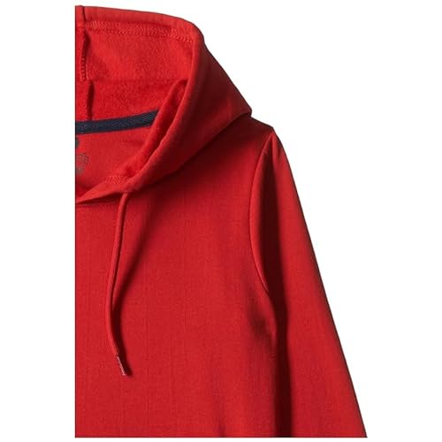 Image of Solid Cotton Fleece Girls Hooded Neck Sweatshirt with Kangaroo Pocket