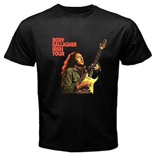 2688 New Rory Galagher Irish Tour Logo Guitar Hero Men’s Black T-Shirt Size S to 3XL - Les Beatles, Paul McCartney, John Lennon, RIngo Starr, George Harrison
