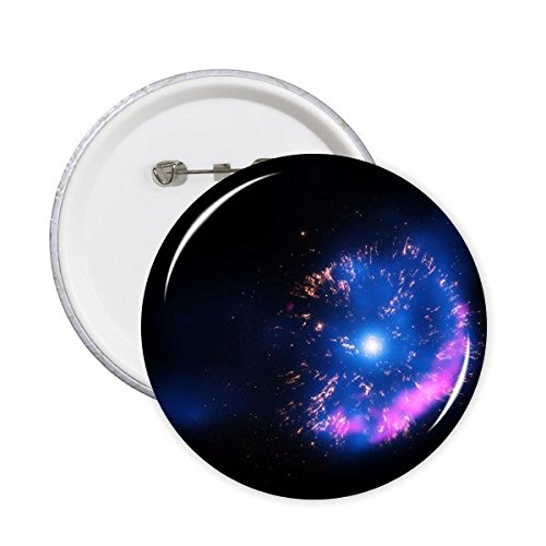 Badge espace galaxie multicolore grand bouton décoratif pour veste lot de 5
