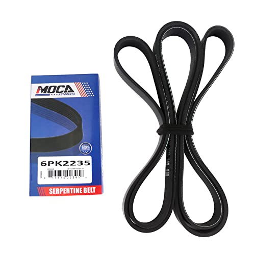 Image of MOCA 6PK2235 Serpentine Belt Compatible with 2006-2009 for Ford Fusion 2.3L, 2012-2013 for Hyundai Equus 5.0L, 2006-2009 for Mercury Milan 2.3L, 2006-2010 for Lexus SC430 4.3L