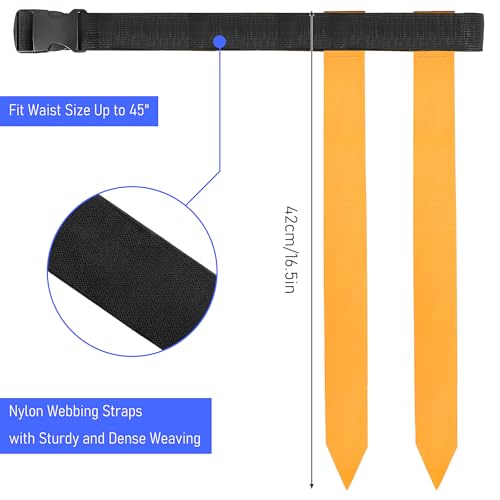 Flag Football Belts, 14 Player Adjustable Flag Football Set for Sports Training Competition (Blue and Yellow) - Image 3