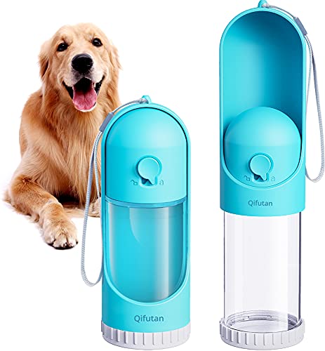 Qifutan Portable Water Bottle for Dogs - Leakproof Retractable Puppy Water Dispenser, Lightweight Pet Water Bottle Bowl…