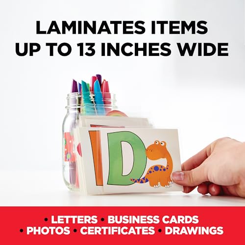 Scotch® Thermal Laminator Combo Pack, 1 White Thermal Laminator 13" Wide, 20 Laminating Sheets, Fits Letter Size - image 4