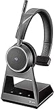 Poly Voyager 4210 Office - Auricular con Bluetooth (Conector USB-A en la Base, SoundGuard, Brazo de micrófono, silenciador dinámico, Skype for Business, Microsoft Teams, Negro, Talla única)