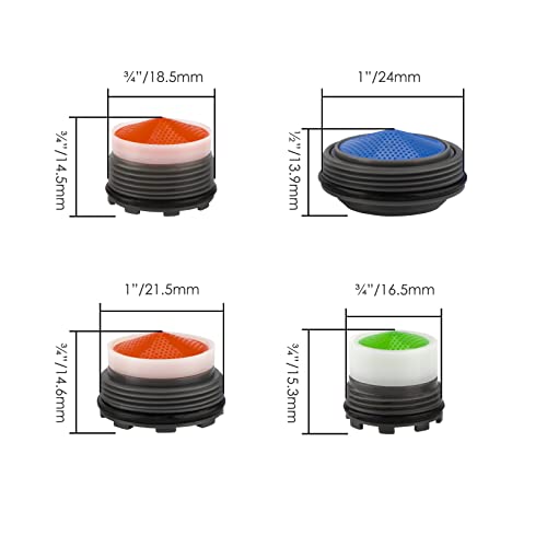 Linkidea Conjunto de 20 peças de chave de aerador de torneira e chave de remoção, aeradores de cache