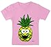 HARIZ - Maglietta da bambino, motivo: Ananas ride frutti estivi con biglietto regalo zucchero filato rosa. 15-24 Monate / 80-92cm