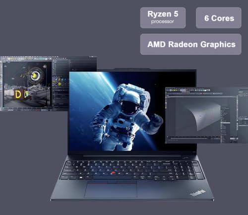 Image of Lenovo ThinkPad E16, 16 inch Touchscreen, AMD Ryzen 5 7530U, 40GB RAM, 2TB SSD | Business Laptop, FHD+ IPS Anti-Glare, > Ultra 5 125U, Rapid Charge, Numeric Keypad, Ethernet, Win 11 Pro w / Copilot