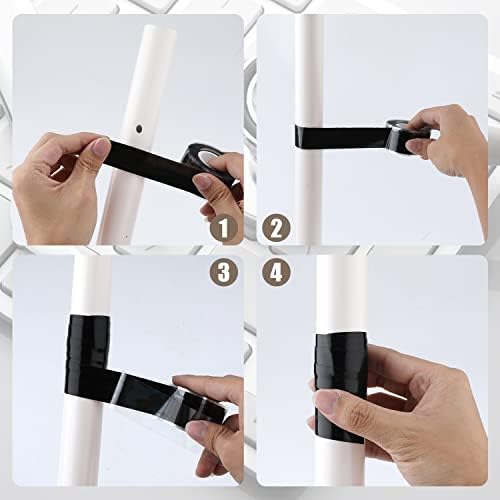 AIEX Self Fusing Silicone Tape 1 Inch x 10Ft, 2 Rolls Waterproof Self Fusing Rubber Tapes Rescue Tape for Pipe Leaks Emergency Repair Electrical Cables (Black)