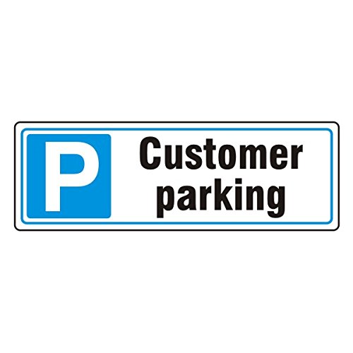 Lasting Impressions (Signs) Limited 300X100mm Parking - Customer Parking Sign - Self Adhesive