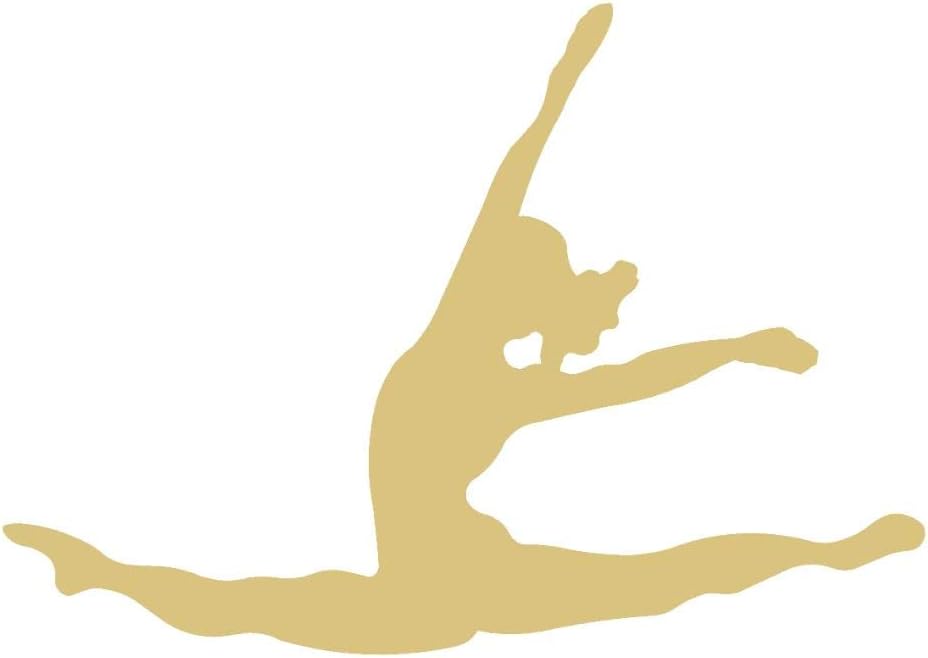 Gymnast Cutout Unfinished Wood Sports Decor Door Hanger Cheer School Decor MDF Shaped Canvas Style 1 (24")