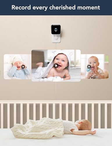 GNCC Baby Monitor Video e Audio, 1080P Telecamera Wi-Fi Bambini e Neonato con APP, Rilevamento del movimento sonor, Audio bidirezionale, Visione notturna a infrarossi, Compatibile con Alexa, GC2 - Immagine 4