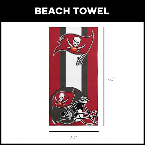 Image of Northwest NFL Tampa Bay Buccaneers Unisex-Adult Beach Towel, 30 inch x 60 inch, Zone Read