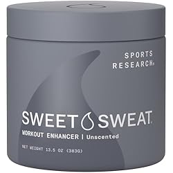 Sweet Sweat®­ 'Workout Enhancer' Gel, Unscented - 13.5oz Jar | Sweat Harder, Sweat Faster & Maximize your Workout | Fragrance Free