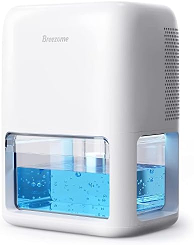 BREEZOME 60 OZ Dehumidifiers for Home, Up to 500 sq ft Dual-Semiconductor Quiet Dehumidifier with Timer Sleep Mode Auto-Off Auto Defrost 7 Colors Light Portable Small Dehumidifiers for Basement, Bedroom, Bathroom, RV
