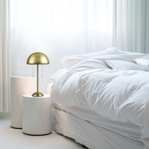 Globe Electric 12976 Haydel 21 Inch 2-Light Table Lamp, Matte Brass thumb #2