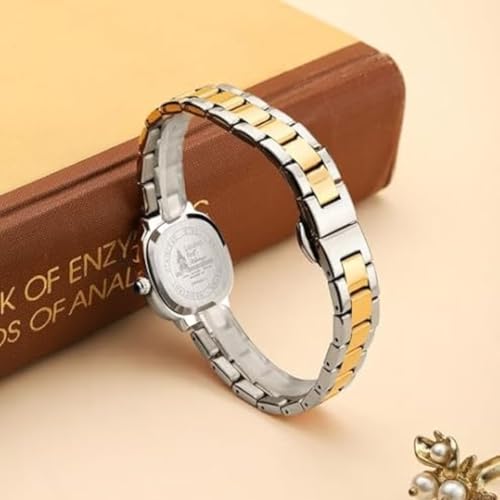 Image of London Fog Ave Maria Collection Analog Watch for Women with Square Dial, Crystal Studded Bezel Roman Numeral Markers and Stainless Steel Strap - LFW20004