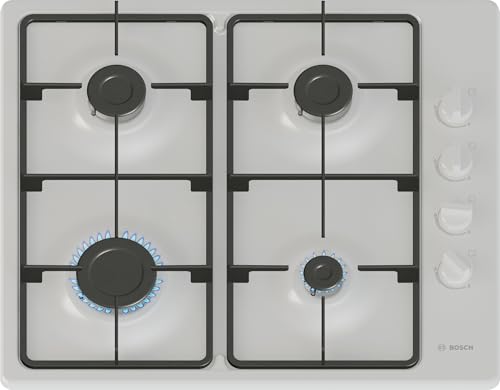 Image of Bosch, Series 2, PBP6B2K60, 60cm Gas Hob with 4 burners, 2 Cast iron finish supports, new standard sword dials, Side control