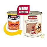 animonda GranCarno Hunde Nassfutter mit Ente (6 x 800 g), getreidefreies Hundenassfutter ohne Zucker, für ausgewachsene Hunde, mit frischen fleischigen Zutaten