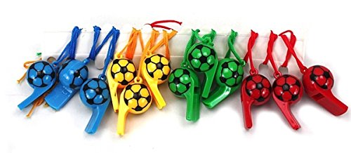 Kaufen-schenken-spielen 8 Fußball-Trillerpfeifen Kindergeburtstag Sport Farbig Cover