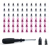 60 PCS Tire Plugs Screw Type, Tubeless Tire Repair Rubber Nail Kit, Quickfix Tire Plug Kit, Suitable for Repairing Most Tubeless Tires in Emergency Situations, Quick and Easy to Use, Enduring Sealing