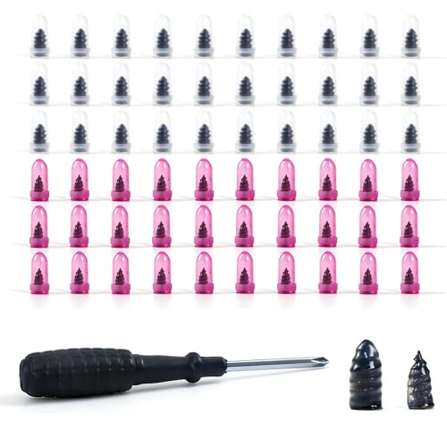 60 PCS Tire Plugs Screw Type, Tubeless Tire Repair Rubber Nail Kit, Quickfix Tire Plug Kit, Suitable for Repairing Most Tubeless Tires in Emergency Situations, Quick and Easy to Use, Enduring Sealing