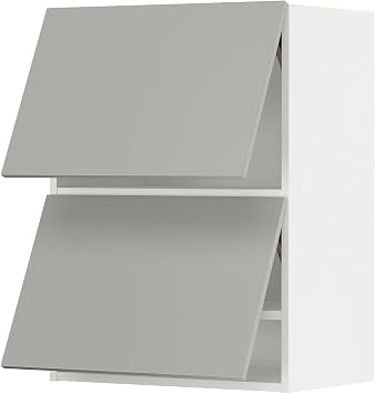 Mutfak yatay duvar dolab , HAVSTORP a k gri, 60x80 cm, 2 kapakl