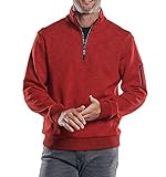 Hochwertige Ripps Bündchen engbers Herren Sportives Sweatshirt, 30262, Rot in Größe XL